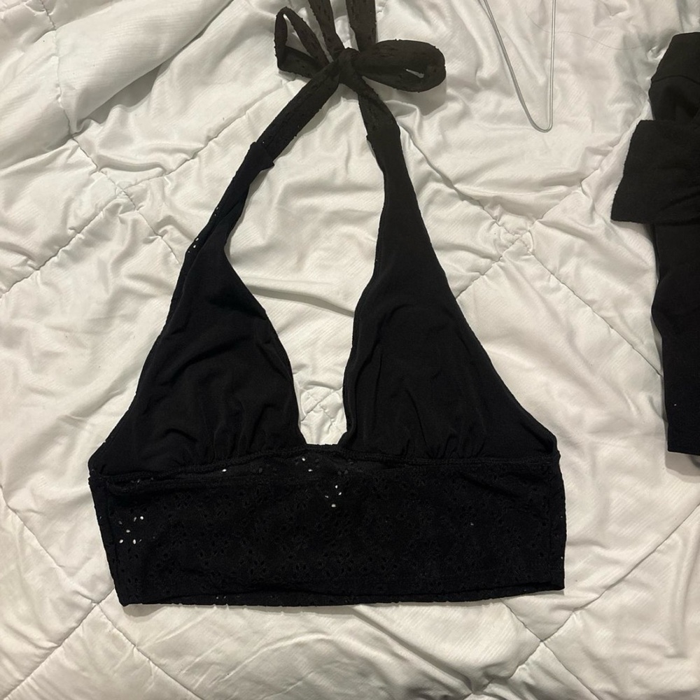 Black halter top